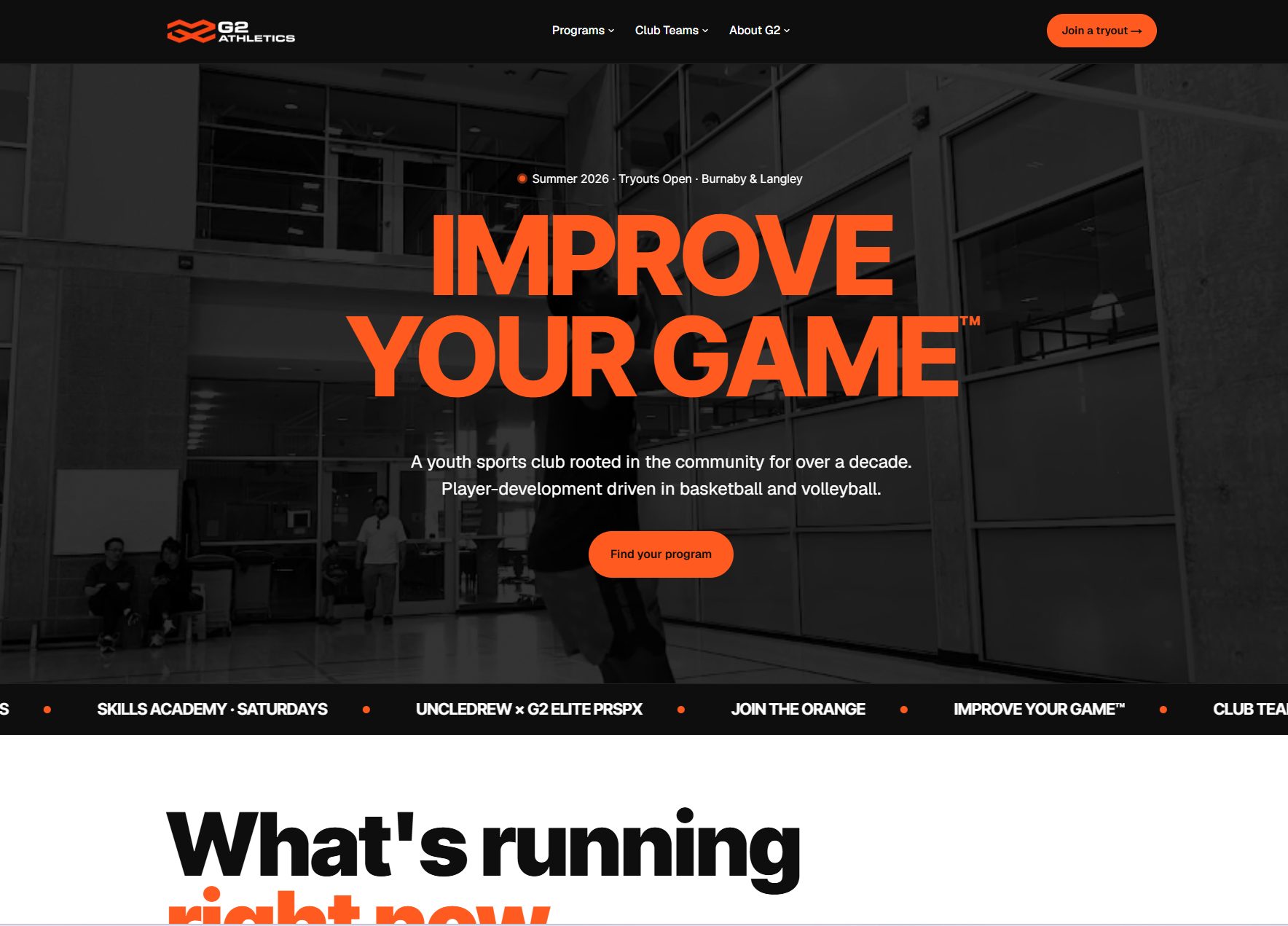 G2 Athletics website