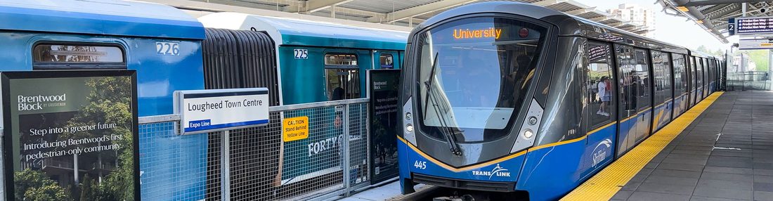 Vancouver SkyTrain at Lougheed Town Centre station